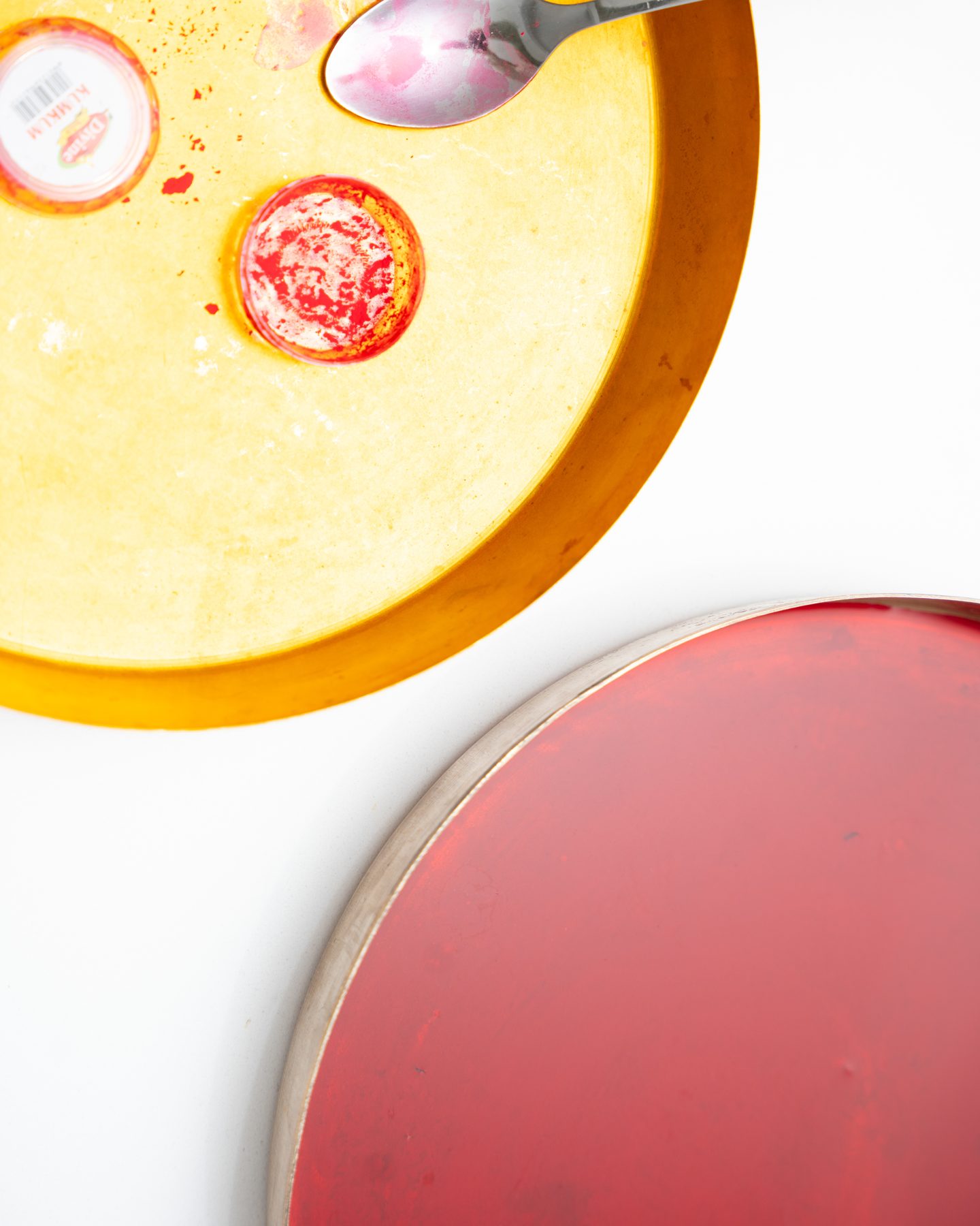 Brass puja tray with kumkum and rice — house warming ceremony detail, Melbourne